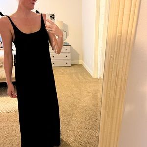Size Small Lulus black floor length tie shoulder dress